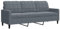 vidaXL Divano a 3 Posti Grigio Scuro 180 cm in Velluto, Divano, Divano da Salotto, Divano in Velluto, Divano Imbottito, Divano a Tre posti, divanetto