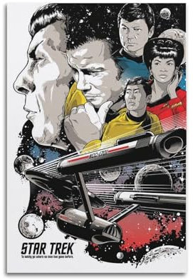 DIGERTECH Star Trek Vintage-Poster, Vintage-Kunst, Raumdekoration, ästhetisch für Schlafzimmer, Wohnzimmer, Wände, ästhetisches Poster, 30 x 45 cm, ungerahmter Stil