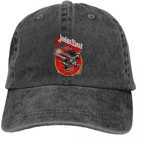 OAUMJIIL Neutrale Baseballkappe mit Blumendruck für Männer und Frauen, Baseballkappe mit Judas- und Priester-Print, Vintage-Stil getragen, mit Rückenverschluss, für Outdoor-Trainingsgeschenk