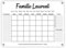 LAUBLUST Calendrier mural personnalisé en verre acrylique - Format A2, A3, A4 | Planificateur familial avec nom de famille & texte - Planificateur hebdomadaire & mensuel | Calendrier annuel effaçable