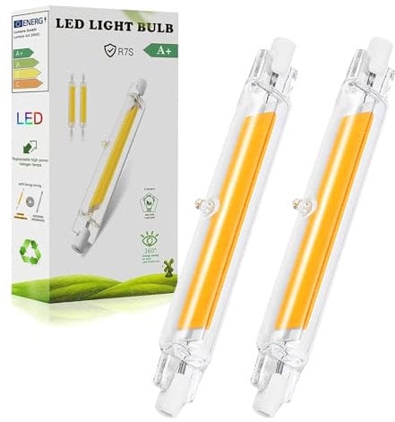 Hsientpe R7S LED 78mm Dimmbar 10W Ersatz für 100W Halogen Leuchtmittel, R7S LED Stab Warmweiß 3000K 1000LM, Kein Flackern, 360°Abstrahlwinkel, 2er Pack