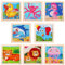 Larfraecy 8 Packs Wooden Dinosaur Animals Jigsaws Puzzles 9 Pieces Wooden Jigsaw Puzzles,Montessori Educational Games for Kids 3 4 5 6 Years Old Boys and Girls (Animals)