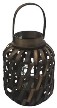 trendfleur Windlicht mit Glaseinsatz, Weide