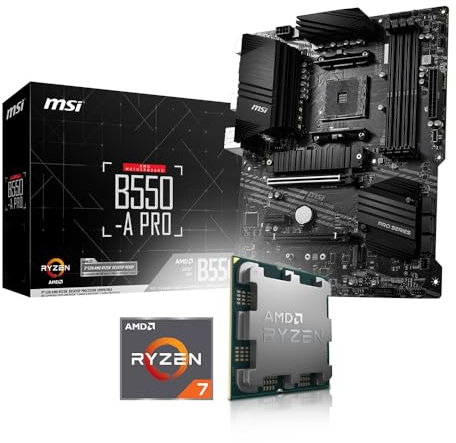 Kit di aggiornamento Bundle Ryzen 7 5700X 8X 3.4GHz Processore, 32GB DDR4, scheda madre MSI B550-A Pro (assemblata con aggiornamento Bios + controllo funzionalità)