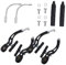 Mipcase 2 Pairs Mountain Bike Rear Brakes Bike Brake Cable Brake Levers Cable Rim Brakes Calipers Brake Pad Disc Brake Rear Rotors Bike Brakes Brake Kit Dual Steel Black