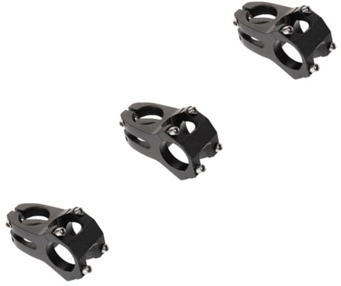 Milisten 3 Stück Lenkererhöhung Steigleitung Fahrrad Vorbau Riser Stengel Radfahren Mountainbike moutainbike Bike Fitting Bergsteiger Verstellbarer Lenkervorbau Aluminiumlegierung Black
