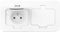 MIRATIC Double Prise Exterieure Etanche Prise Electrique Hermétique Double Installation dans Boîte Mural Type E Protection IP55 (blanc)