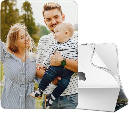 Personalised Photo Tablet Case Compatible with iPad Air 1/2 Gen, Auto Wake/Sleep, Standing Cover, Custom Tablet Cover