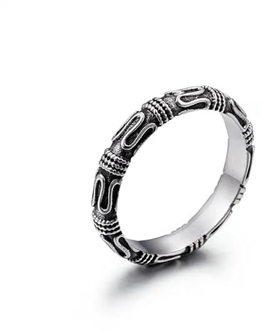 orehugaf Ring Ringe Damen Bijouterie Herren Vintage Herren Silberfarbener Ring Liebhaberring Monkey King Enger Hoop Charm Ring Hip Hop Punk Ring Schmuck 8 Silber