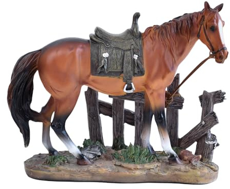 JXCBXJ Pferdeskulptur,Pferde-Kunstharz-Statue,Deko Statue Pferd,Pferd Skulptur Handwerk Home Office Dekoration Zubehör Hochzeitsgeschenke. (Braun)