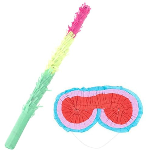 Abaodam Pinata Stäbe aus Papier mit Bunten Piñata Brillen Leicht und Kompakt für Kinder Geburtstag Party Festfeier Zubehör für Jungen und Mädchen