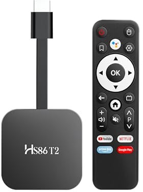 Android TV Stick 14.0, Smart TV Stick 2GB RAM 16GB ROM RK3518 Chip | Dual WiFi 2.4G/5.8G, BT5.0, HDMI 2.0 and HD 4K ,Voice Remote Support Video and Audio Black 2026