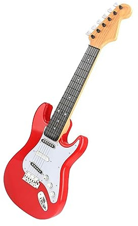 OVAQUIXI Guitare électrique pour Enfants, Jouet Amusant, Mini Guitare électrique pour Petits Musiciens, Sûre et Portable, 1 unité (Rouge)