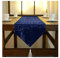 ShinyBeauty Tischläufer mit Quaste schimmerndes 30 x 180 cm mit Glitzer und runden Pailletten, Tischläufer für Party / Hochzeit / Bankett Tischdecke dekorativ (Navy blau, 30x180cm)