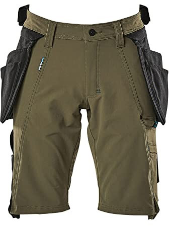 Mascot 17149-311-33 Advanced Cordura Ultimate Stretch Geringes Gewicht Shorts mit Hängetaschen, Moosgrün, C48 Größe