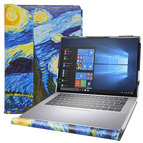 Alapmk Diseñado Especialmente La Funda Protectora de Cuero de PU para 10.1 ASUS Chromebook Flip C100PA C101PA C101PA-FS002 Series Ordenador portátil,Starry Night