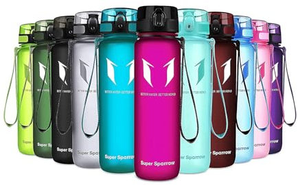 Super Sparrow Trinkflasche - Tritan Wasserflasche - 750ml - BPA-frei - Ideale Sportflasche - Sport, Wasser, Fahrrad, Fitness, Uni, Outdoor - Leicht, Nachhaltig