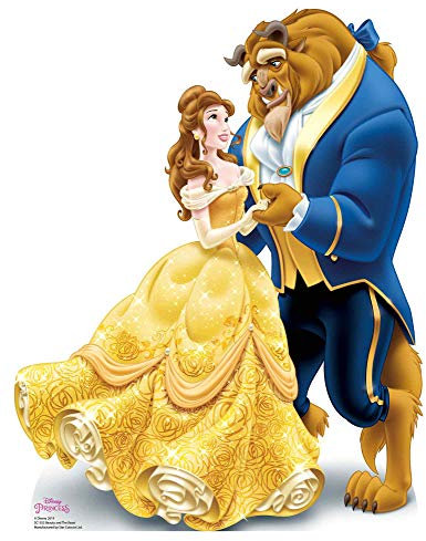 Star Cutouts SC1353 Disney Princess Belle Beauty and The Beast Mini Cardboard Cutouts Height 78cm Perfect for Wedding Tables, Parties and Events, Multicolour