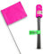 Markierungsfahnen – 10 x 12,7 cm Flagge auf 38,1 Stahldraht Neon Pink, 100 Stück für Bewässerung, Sprinklerflaggen, Rasenflaggen, Hofflaggen, Gartenflaggen, Hundetraining, unsichtbarer Zaun