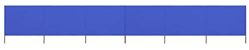 vidaXL Lot de 6 Tissus Coupe-Vent Bleu Azur 800 x 80 cm