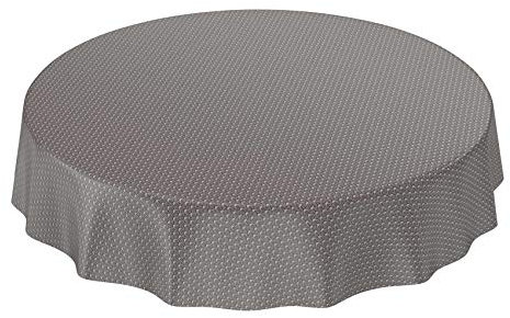ANRO Tischdecke Wachstuch abwaschbar Wachstuchtischdecke Wachstischdecke Modernity Dunkelgrau Rund 140cm