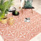 FRAAI | Home & Living In- & Outdoor Teppich - Summer Pattern Rosa - Wetterfest - Polypropylen - Flachgewebe - Garten/Terrasse - Terrasse - Rug