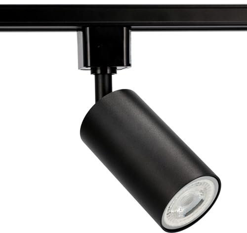 EDO 1-Phasen-Strahler NEVA Tc System MEVA PRO Dreh- und Schwenkbarer Schienen-Strahler LED Spot Deckenstrahler 50W Deckenleuchte Schwarz Schienensystem Innenbeleuchtung 1P-Lampe GU10