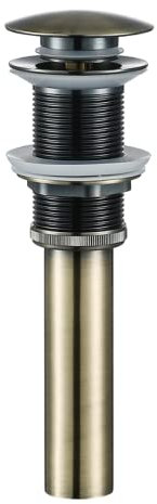 Bronze Badezimmer Waschbecken Wasserhahn Flaschenverschluss Drainage Kit Siphon mit Pop-Up-Ablauf, A ohne Überlauf
