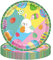 16Pcs Easter Party Paper Plates,Green 7 inch Paper Plate Happy Easter Tableware Decor Easter Dessert Plates Green Eggs Pattern Disposable Paper Plate for Kids Adults Easter Party Supplies Table Decors