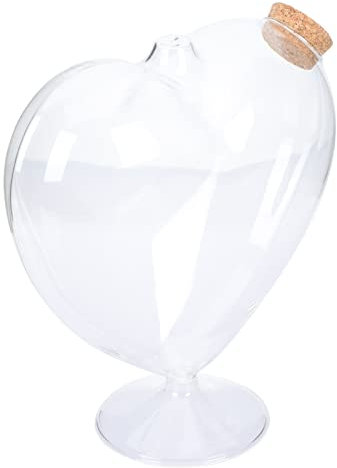 Frasco De Vidrio De Corazón Con Tapa De Corcho Botellas Decorativas Vacías Mensaje Deseo Botella De Miel Arena Recuerdo Tarro Terrario Contenedor Para DIY Boda Florero Favor