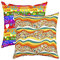Loussiesd Groovy Blume Kissenbezüge 2er Set Retro Floral Boho Kopfkissenzug für Home Wohnzimmer Dekor Reversible 70S Hippie Blumen Bohemian Dekorative Wurf Kopfkissenzug Kissenbezug 60x60cm