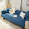 ZCXRYFL 1 2 3 4 Sitzer Sofa üBerzug PlüSch Rutschfester Sofabezug L/U-Eck-Universal Sofa ÜBerwüRfe MöBelschutz Stoff Leder Couch üBerzug Baby-Krabbeldecke Katzen Hunde Matte(70X90cm,Blue 3)