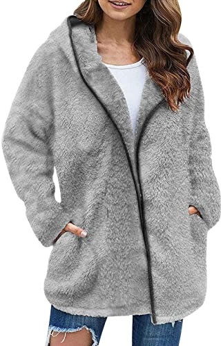 Damen Lässige Mode Dicke Einfarbige Strickjacke Ärmel Pullover Jacke Damen Winter Mantel Elegant