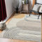 payé Teppich Wohnzimmer Kurzflor Beige - 120x170cm - Boho Geometrisch Modern Skandinavisch Wohnteppich Schlafzimmer