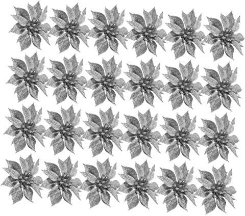 IMIKEYA 72 STK Weihnachtsblume Rote Verzierung Christrose Weihnachtsstern Weihnachtskugeln Urlaub Baumschmuck Ornamente Weihnachtsbaum Handwerk Dekoration Mini PVC Künstliche