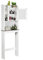 COSTWAY Meuble Dessus Toilette, Etagère de Salle de Bains avec Portes en Bois, Armoir de Toilette avec Etagère de Rangement Polyvalent, 19 x 60 x 173 cm, Blanc