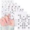CHANGAR 6 Sheets Starlight Nail Stickers Black White Star Bow Heart Nail Decals Bowknot Nail Design Starlight Nail Supplies for Women Manicure Nail Decoration Accessories