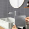 Hode 50 Pezzi Adesivi per piastrelle 15x15cm, Puro Grigio Effetto Lucido Piastrelle Adesive da Parete, PVC Impermeabili e Autoadesivo per cucina e bagno