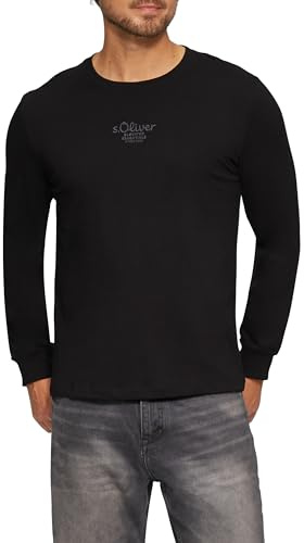 s.Oliver Langarmshirt mit Logo-Stickerei