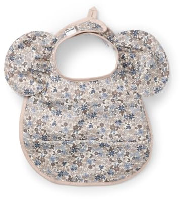 Elodie Details Baby Lätzchen mit Auffangschale - Abwaschbar - Skandinavisches Design - Wasserdicht - Blue Garden Light