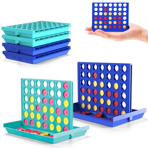 Pup Go 4er Pack Vier Gewinnt Reisespiel – Mini Connect 4 Brettspiel für Kinder ab 3 Jahre, Reise und Gesellschaftsspiel, Ideal für Kindergeburtstag & Gastgeschenke