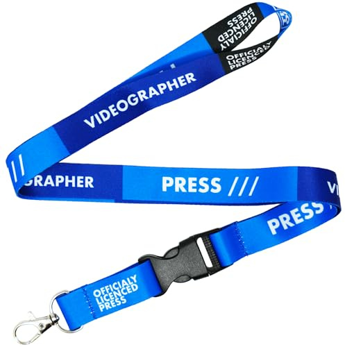 Offiical Press Lanyard mit abnehmbarem Clip, Blau und Marineblau (Videofilmer)