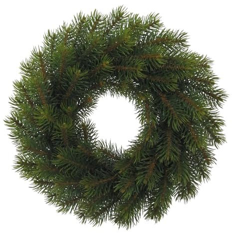 CREATIV green künstlicher Tannen-Kranz 30 cm I Weihnachtskranz mit 76 naturgetreuen Ästen I hochwertiger Tannen-Weihnachtskranz I Adventskranz künstlich I Türschmuck Weihnachtsdeko