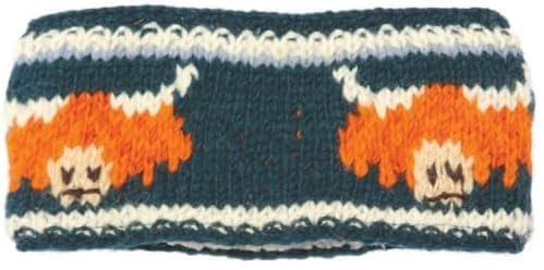 Wool Knit Head Band - Highland Cow
