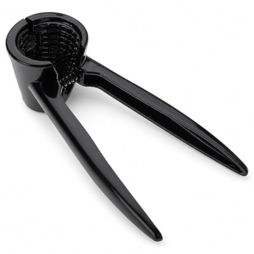 MIJOMA Nussknacker & Sektzange 17 cm – Robuster Nussöffner aus beschichtetem Aluminium – Vielseitiges Werkzeug für Nüsse und Schaumweinkorken, Schwarz