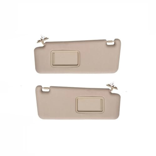 Sonnenblende Für Toyota Für 4RUNNER 2010-2022 Auto Sonnenschutz Sonnenblende Mit Spiegel Innen Sonnenblende Grau 74320-35A91-B1 Auto-Sonnenblende(Beige-L-R)