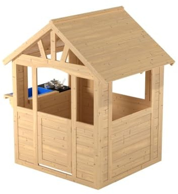 Spielhaus für Kinder, mit Außenküche, FSC-Holz