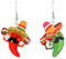 Cinco de Mayo-Ohrringe, 2 Designs Chili-Pfeffer-Ohrringe Mexikanische Fiesta-Ohrring-Dekorationen Bunte Ohrhänger Tropfenohrringe aus Acryl Karnevalsfestival-Schmuck Geschenk für Frauen