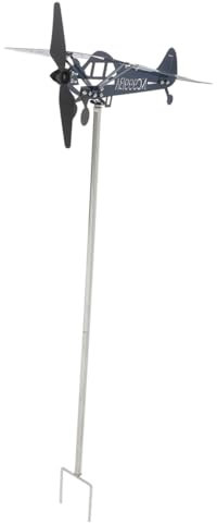 TOYANDONA Weathervane Métal Avion Girouette De Jardin Éolienne Décorative pour Extérieur Idéale pour Patio Cour Et Pelouse