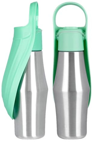 ETUCYNG 750 ML Gourde pour Chien Promenade Gourde Chien Isotherme Bouteille d'eau pour Portable Acier Inoxydable 304 Bol d'eau De Voyage pour Et Chat
